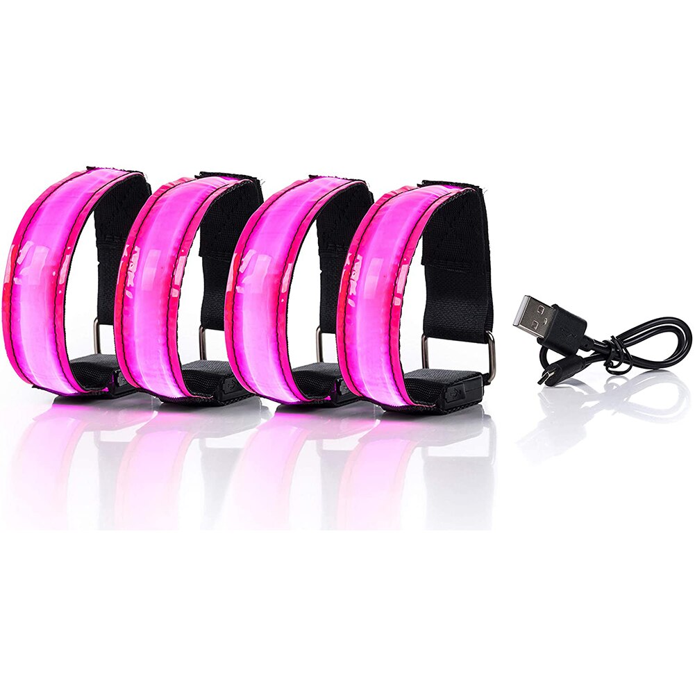 USB Ladung LED leuchtend Nacht Lauf Armbinde Armbinde draussen Sport Armbänder Laufende Licht Für Läufer Jogger Radfahren