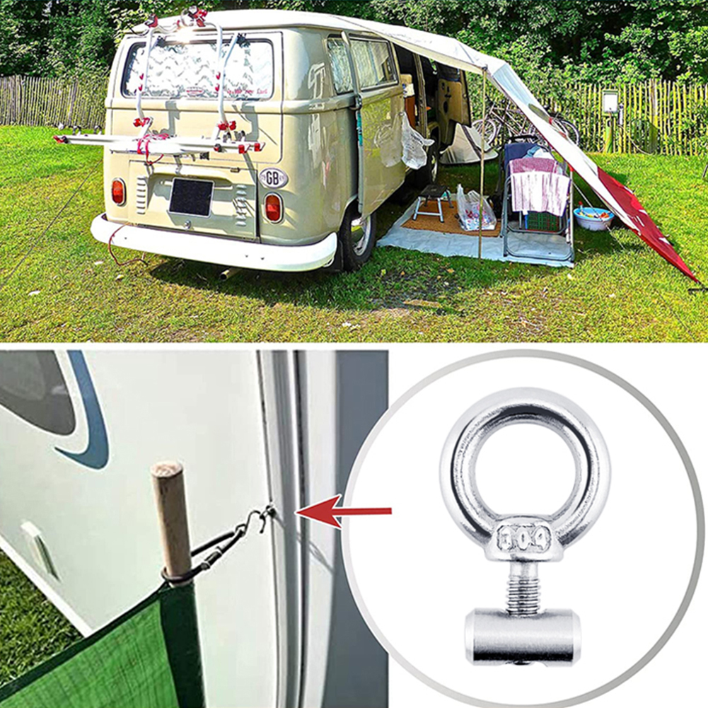 2 Stuks M5/M6 Rv Caravan Luifel Rail Stoppers Stopt Camper Camper Zilver Rvs Camper Onderdelen