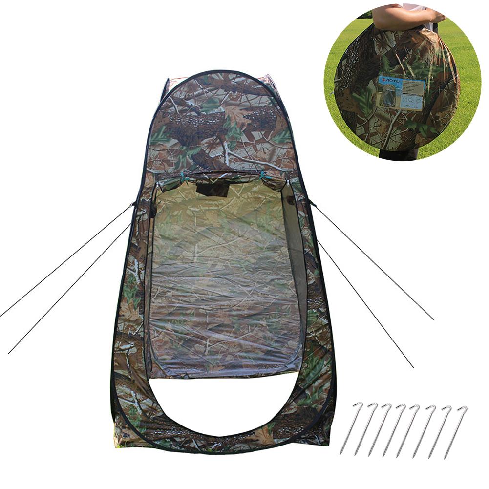 Pop-up Tent Camouflage Camping Shower Bathroom Toilet Privacy Dressing Cloakroom Storage Mobile Folding Outdoor Accessories
