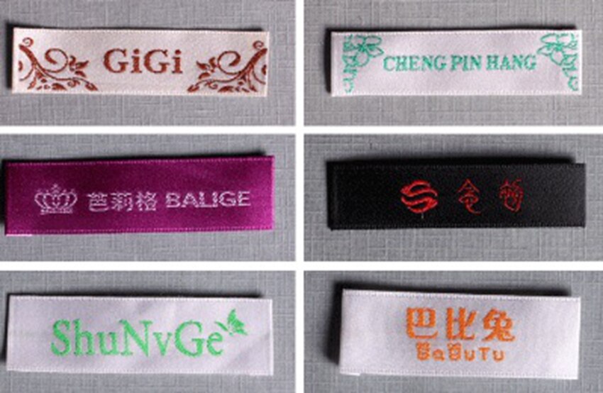 ZeQi Custom woven labels clothing label main label 1000pcs