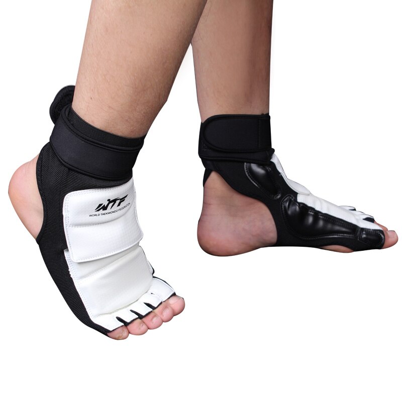 Demi-doigts Taekwondo gants enfants adultes Arts martiaux sport main garde PU cuir gants Taekwondo pied protecteur