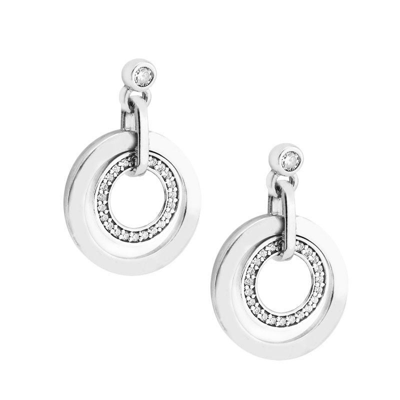 CKK 925 Sterling Silver Earring Circles Earrings for Women Girl Wedding Earrings Jewelry accesorios mujer