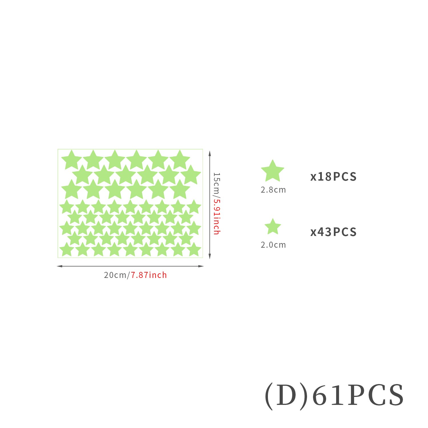 Cartoon Glow In The Dark Stickers Lichtgevende Eenhoorn 3d Muursticker Voor Kinderkamer Woonkamer Slaapkamer Decoratie Thuis Decals: GS-D x 5 sets