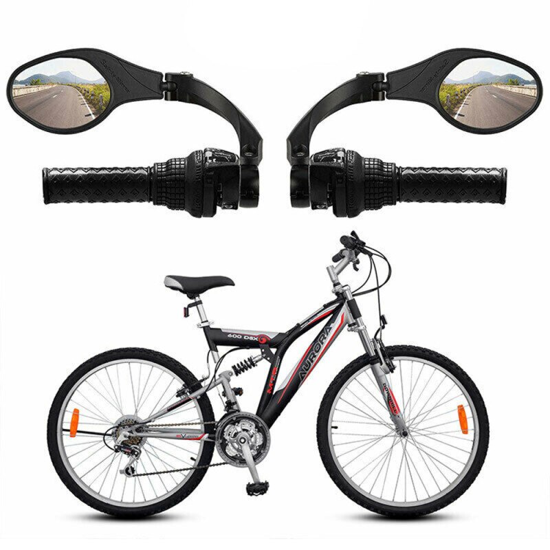 Bicicletta Specchi Retrovisori 360 Gradi Girevole Retrovisore Specchio Manubrio Retrovisore-specchio Bici di Riciclaggio di Sicurezza Posteriore Specchio di Vista