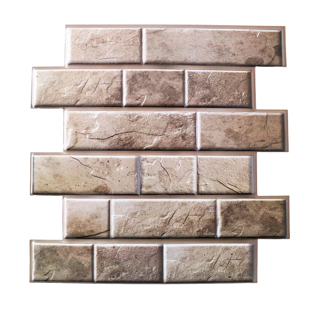 30X 30 Wall Sticker Kitchen Bathroom 3D Waterproof PVC Wall Decal Wall Baseboard Self-adhesive Wall Sticker Stereo Tile Stickers: A