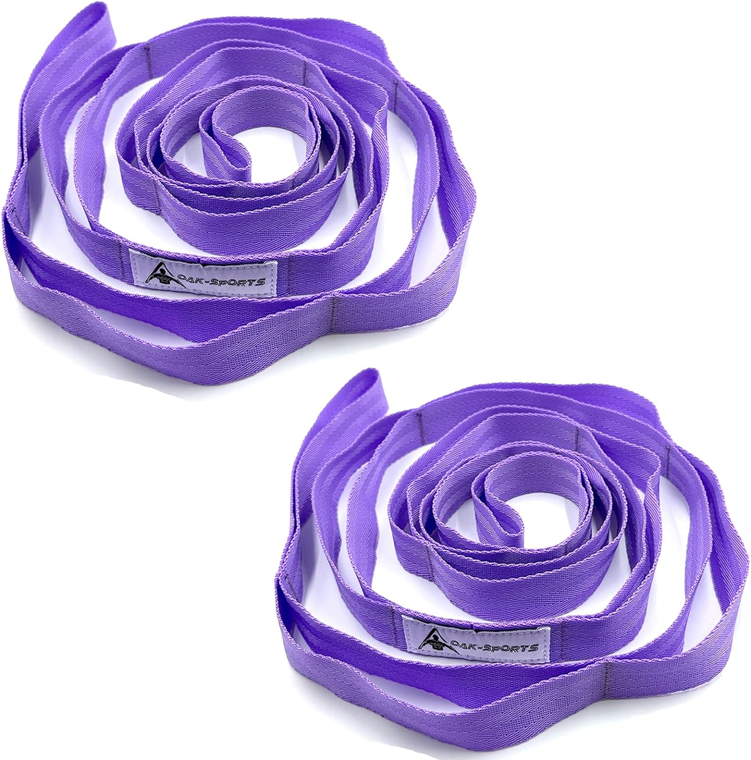 Correa de estiramiento Correa de yoga con bucles, correas elásticas para fisioterapia, correa de ejercicio no elástica para Pilates, danza: Verde