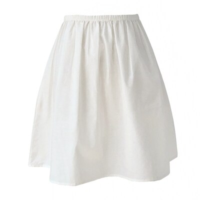 Falda con forro de algodón para vestido, falda de seguridad transparente, antideslizante: Blanco / 60cm
