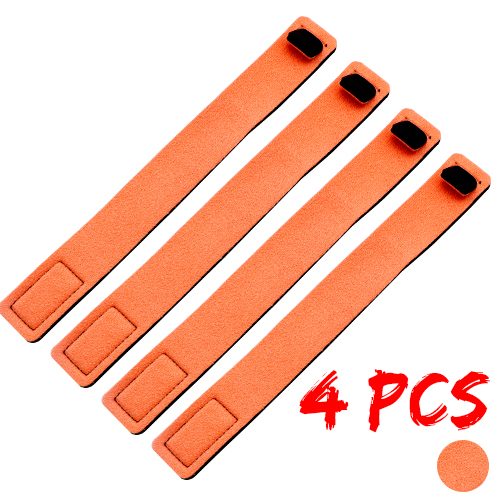 Elastisk bandage fiskestang bindebånd tilbehør genanvendeligt karpe fiskestang band guide ring holder bælte strop seler: 4 stk. orange