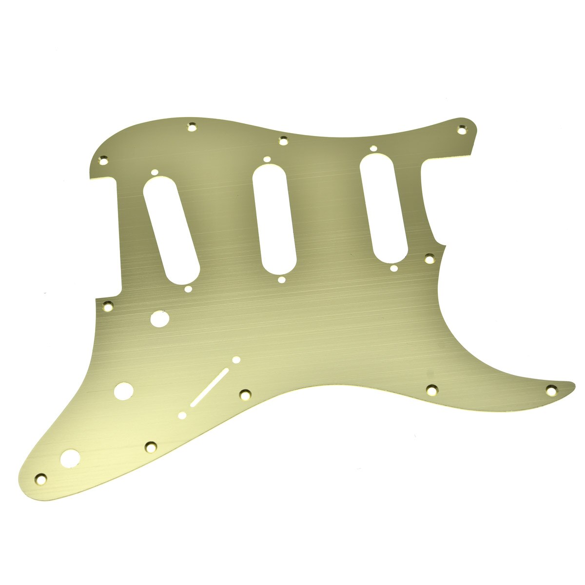 KAISH 11 Hole Metal Aluminum Anodized Modern Style ST Strat Bridge Reversed SSS Pickguard Fits Fender Jimi Hendrix Stratocaster