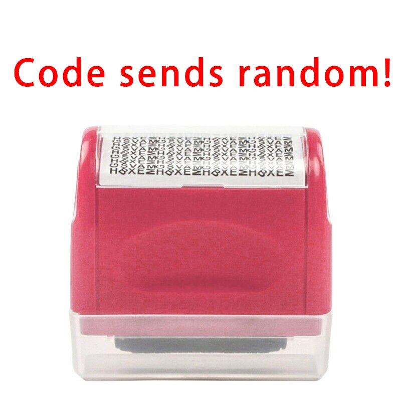 Privacy Information Protect Stamp Identity Protection Roller Stamp ID Guard Portable Information Coverage Messy Code Roller: Pink