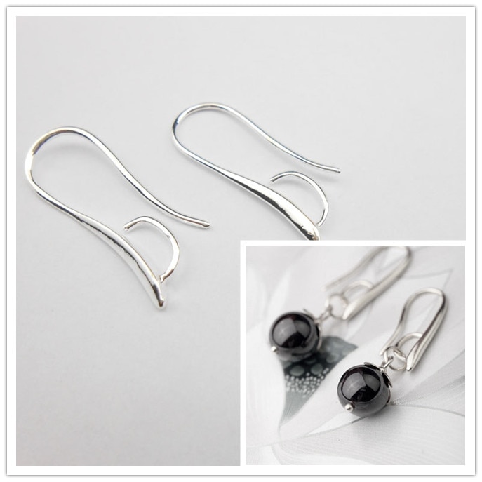 Gratis 10 ST Batch 925 Zilveren Sieraden Accessoires Haak Oorbellen Gesp Oorbellen voor Crystal Kralen Verbinding Accessoires