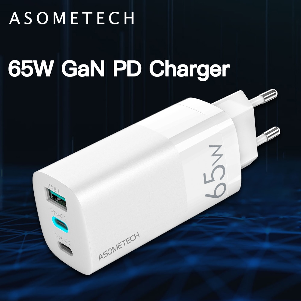 65W Gan Charger Quick Charge 4.0 3.0 Type C Pd Usb Telefoon Oplader Multi Poorten Qc 4.0 3.0 Draagbare snelle Oplader Voor Laptop Tabletten