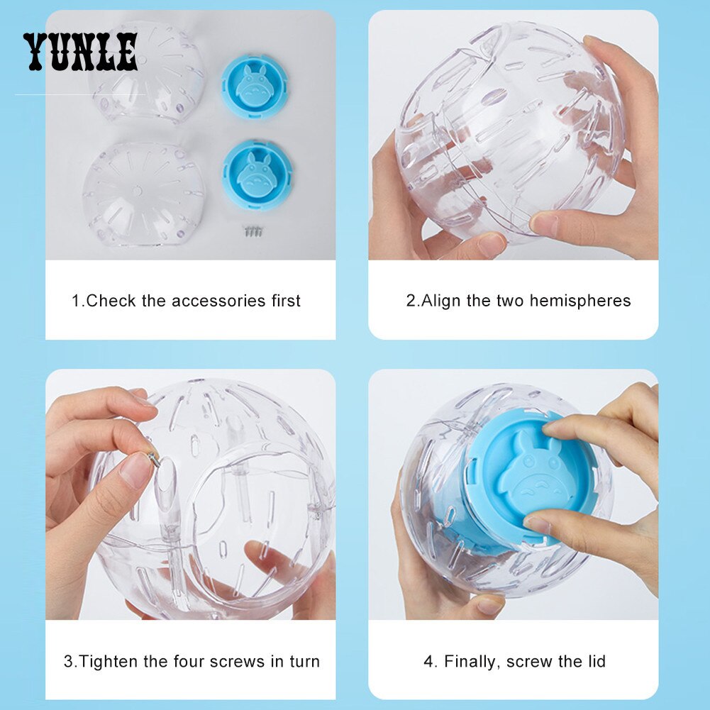 Plastic Outdoor Sport Ball Grounder Rat Small Pet Rodent Mice Jogging Ball Toy Hamster Gerbil Rat Exercise Balls Play Toys