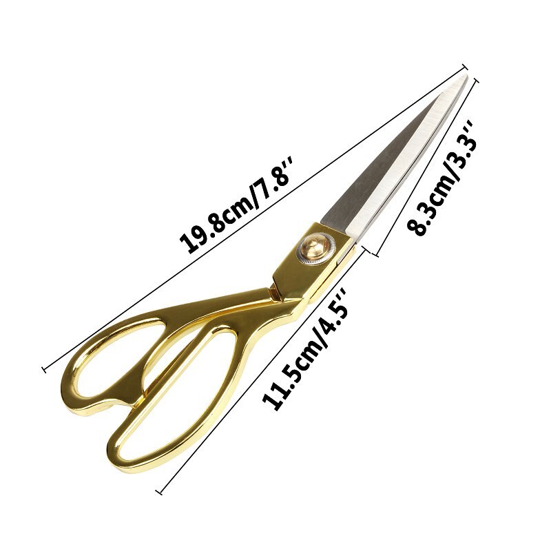 Stainless Steel Tailor's Scissors For Fabric Clothes Leather Cutting DIY Apparel Sewing Ceremony Ribbon Cutting: 8 inch