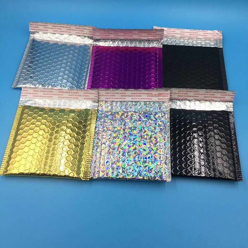 50pcs/lot Bubble Envelopes Bags Mailers Padded Envelope With Bubble Mailing Bag Business Supplies 15*13cm+4cm