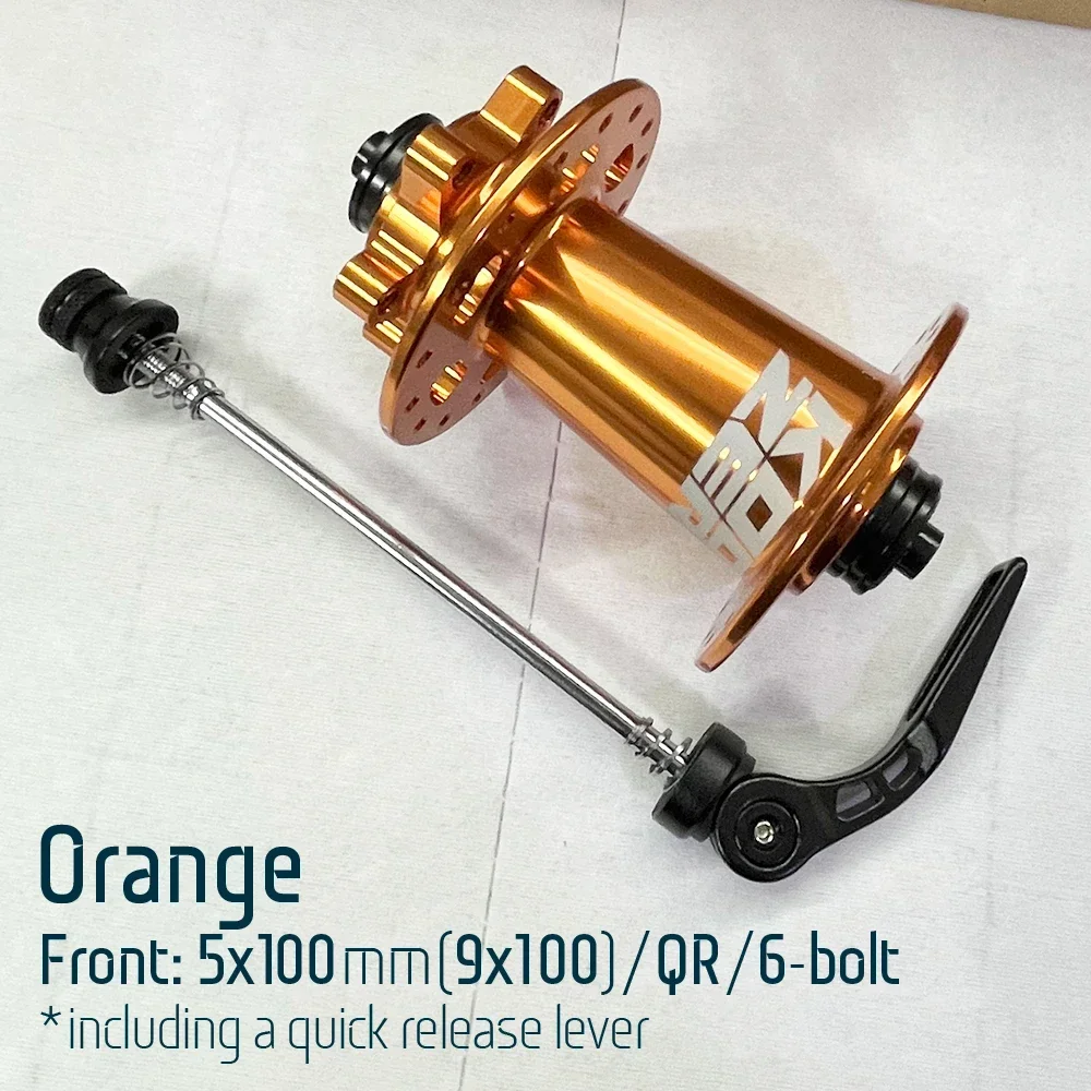 Koozer XM490pro Front MTB 5x100mm QR 9x100mm TA 15x100mm THRU 28H 32 Holes 6 Bolts Disc 2 Sealed Bearing Bike Parts Bicycle Hub: light green