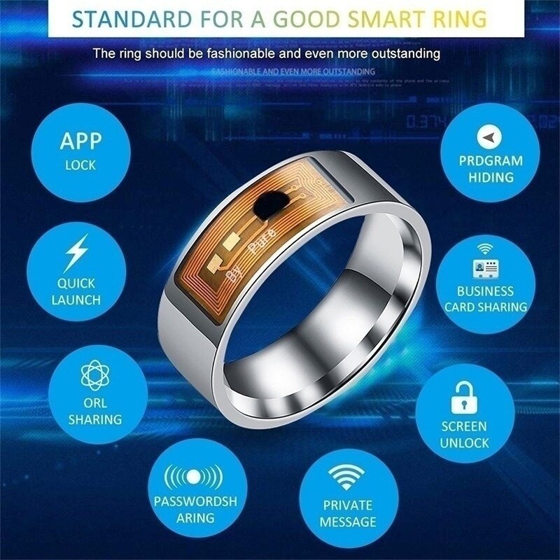 Nyeste smart magi nfc ringe multifunksjonell vanntett intelligent slitasje til android vinduer telefoner utstyr finger digital ringe