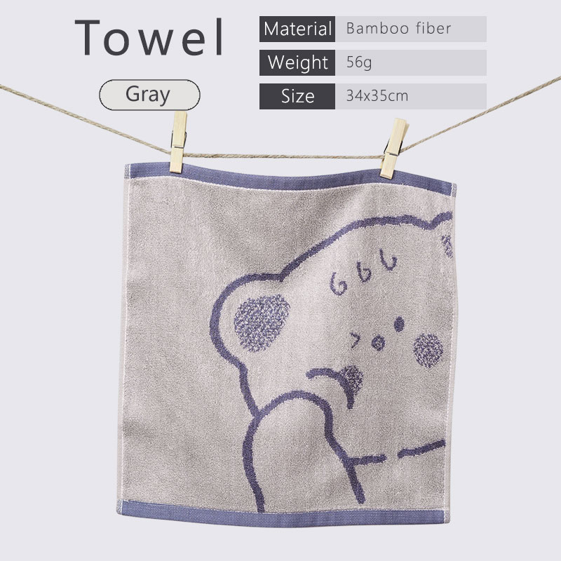 Serviettes en Fiber de bambou, motif ours mignon, serviette pour le visage, serviette de bain pour adultes, Super absorbante, séchage rapide, épaisse, utilisation en salle de bain: 22 #