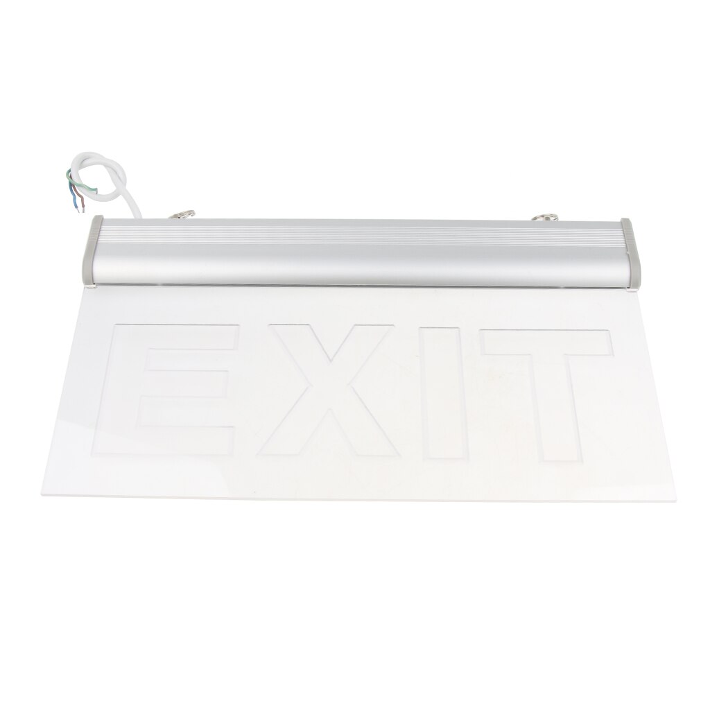 Edge Light Green LED Exit Cashier Sign - Rotating Panel - Battery Backup 3W