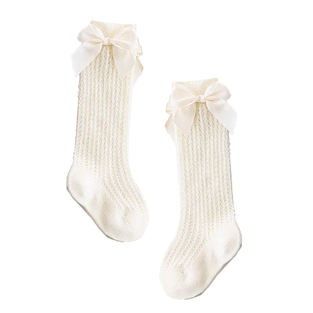 Schattige babysokjes met strik, katoenen strikjes, kniekousen voor meisjes, lente zomer, mesh, kinderen, baby, peuter, kniekousen 0-2y: Bg