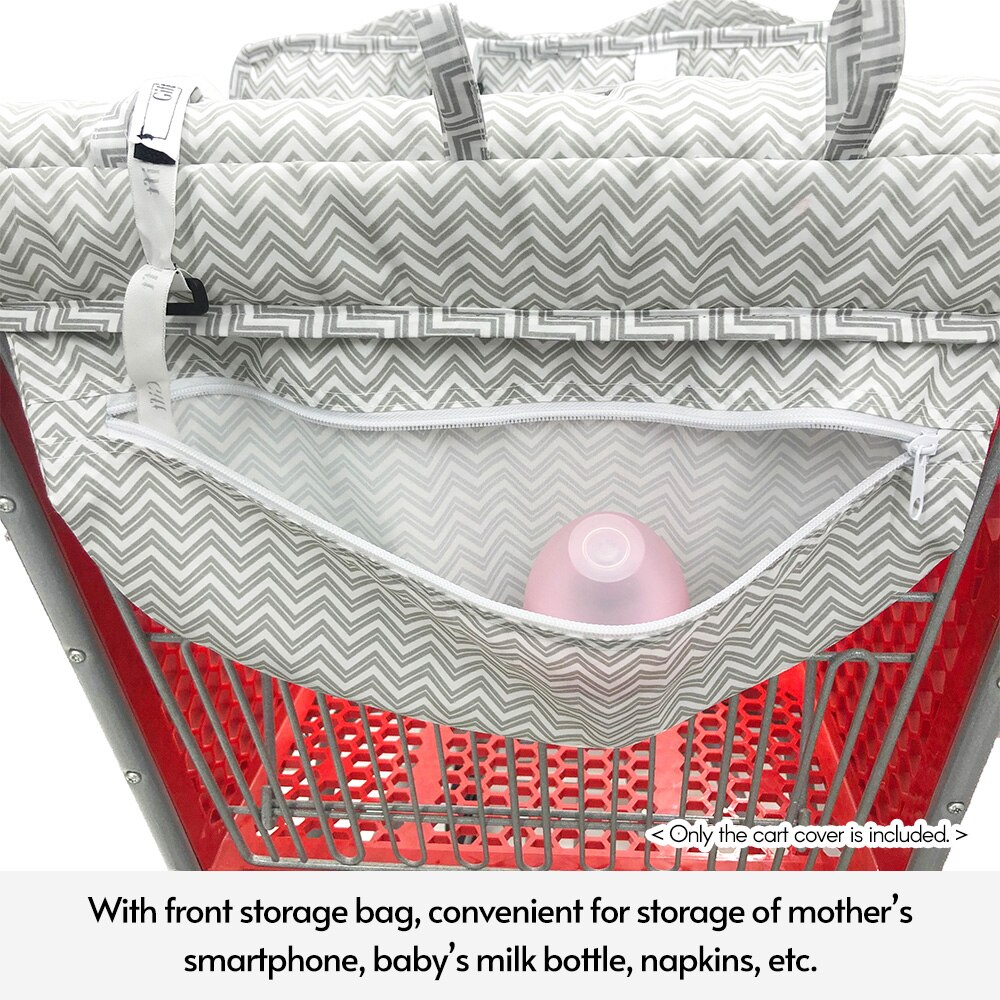 Funda 2 en 1 para carrito de la compra de bebé, funda para trona para niños, con cojín suave y grueso, Soporte transparente para teléfono para niños y niñas