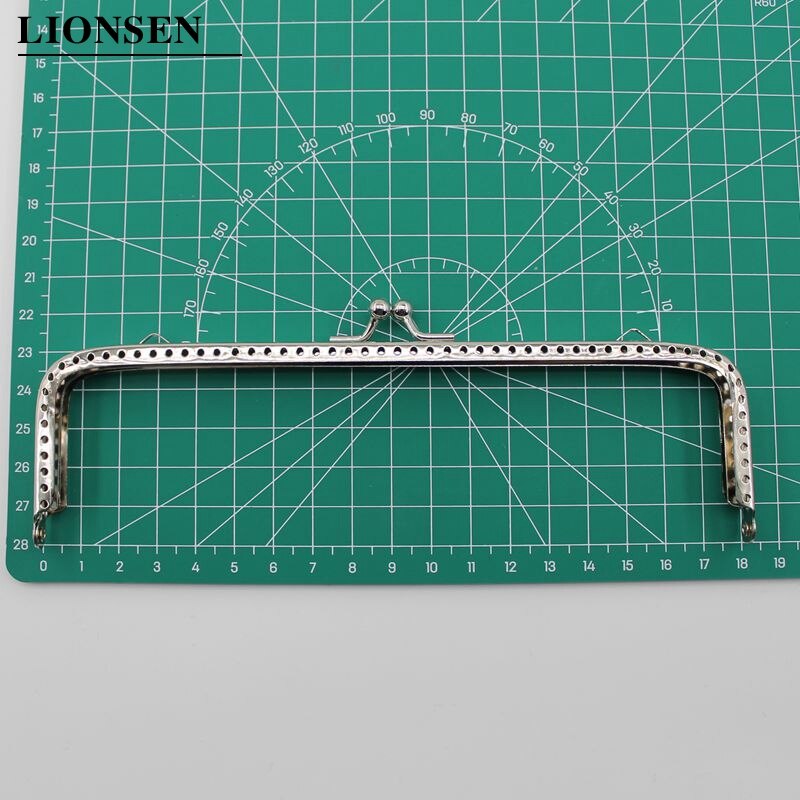 1 Stuk Glanzende Zilveren Vierkante Basic Metal Purse Frame Kus Sluiting Lock Diy Tas Accessoires 6.5/8.5/10.5/12.5/15/18Cm