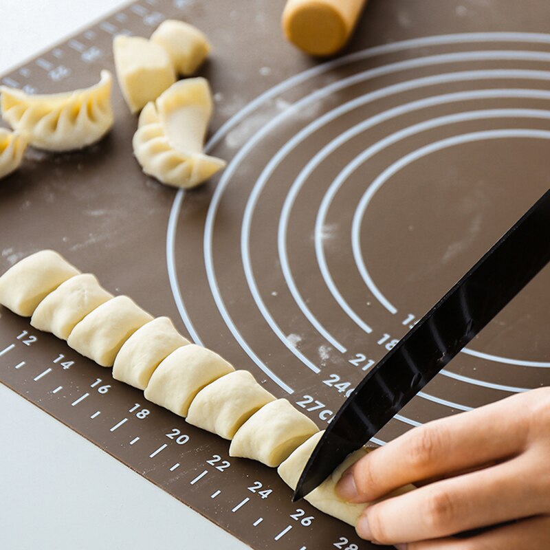 40x50cm Silicone Baking Mat Thickening Rolling Pin Scale Mat Kneading Dough Pad Pizza Cake Board Baking Accessories Pastry Tools