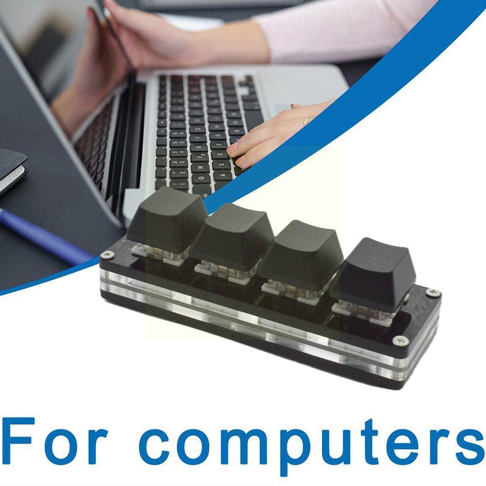 Mini 4 Keys Mechanical Keyboard Usb Wired Numpad Custom Keyboard Shortcut Keyboard For Gamer Wlndows Linux Macos Androi N8w1