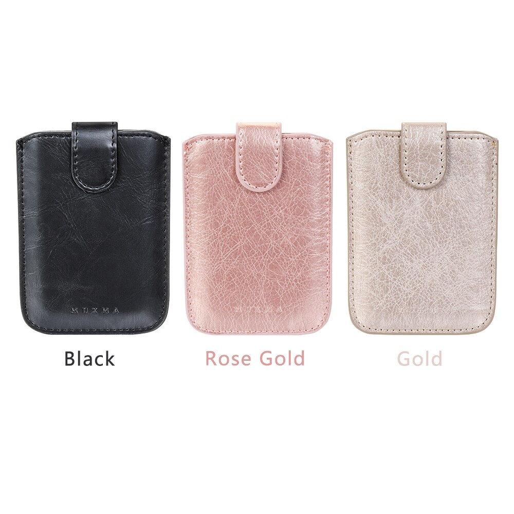 1Pc custodia a portafoglio per telefono di moda calda 5 tasche per carte Stick sul telefono porta carte d'identità borsa in pelle PU custodia adesiva per credito