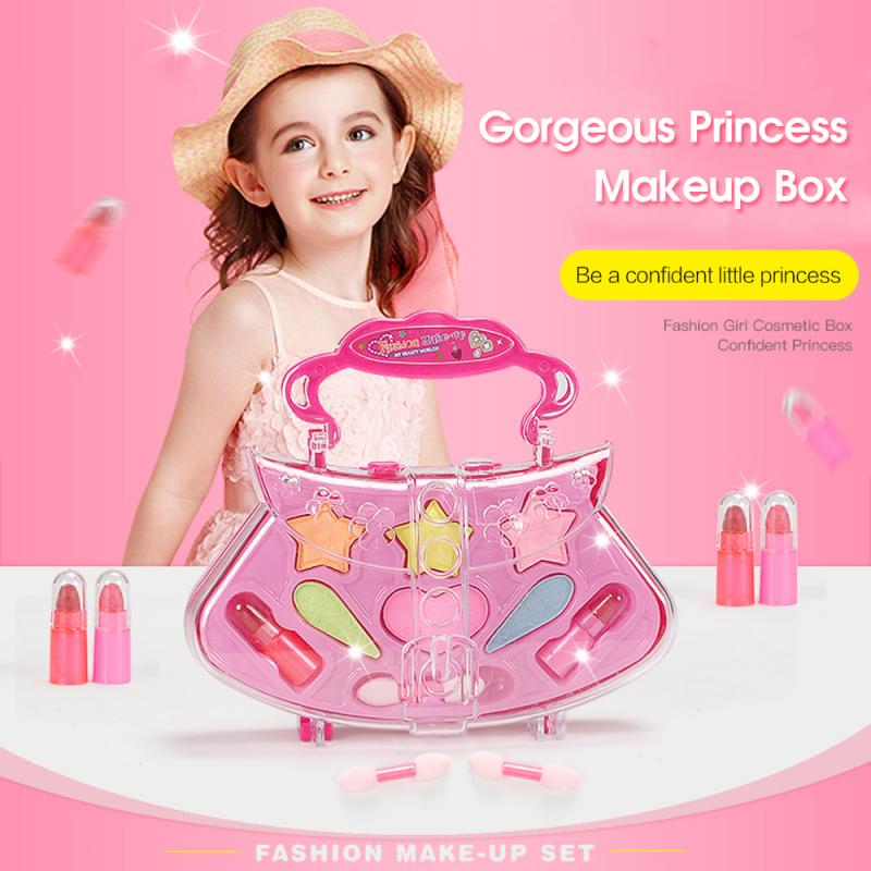 Kinder Make-Up Spielzeug Set Kosmetik Kit Spielzeug Pretend Spielen Für Mädchen Prinzessin Make-Up Dressing Box Sets Ungiftig