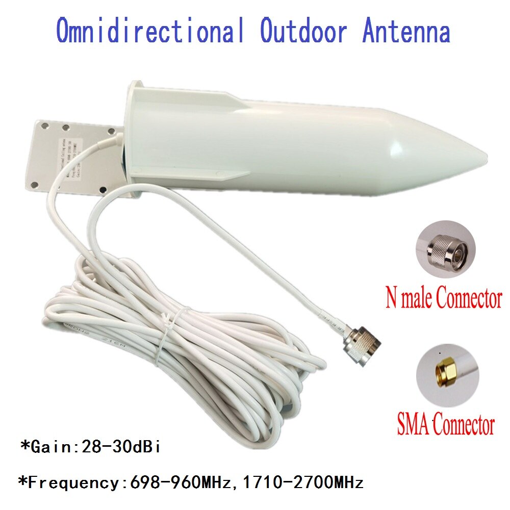 Communication Outdoor antenna for wifi router gsm dcs 2600 mobile signal amplifier 2G 3G 4G Repeater UMTS LTE signal booster: 30dBi N Connector