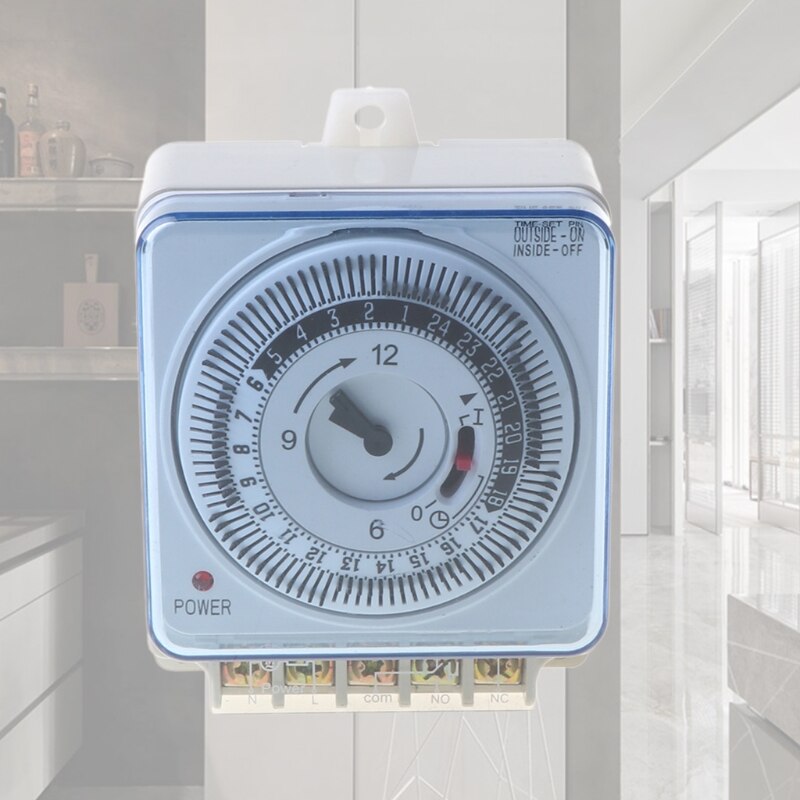 Mechanische Tijdschakelaar 250V 16A Tijd Teller 15Min 24H Keuken Controller Home