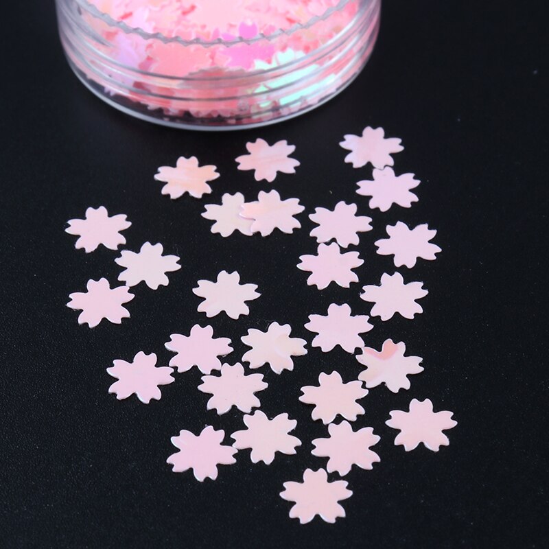 Pailettes Kleurrijke Bloem Nail Art Glitter Ultradunne Sequin 5Mm Kersenbloesems Vorm Tips Uv Gel 3D Nagel Decoratie Manicure