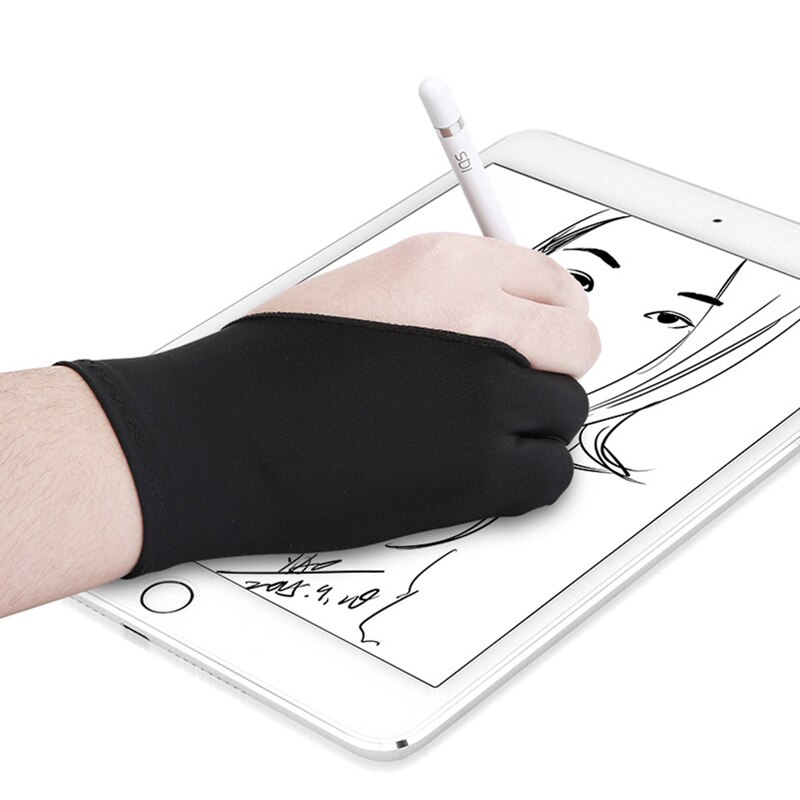 À deux Doigts Gant Artiste Anti-Gant Tactile Pour Tablette de Dessin main Droite Et Main Gauche Gant Anti-Encrassement Pour Panneau D'écran Anti-Encrassement
