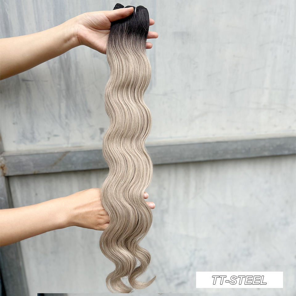 Brun chocolat 6 # Tissage en lot synthétique Body Wave en Fiber résistante à la chaleur, Extensions de cheveux doux, Bio naturel, semblable à l'humain: n ° 31 / 26 pouces