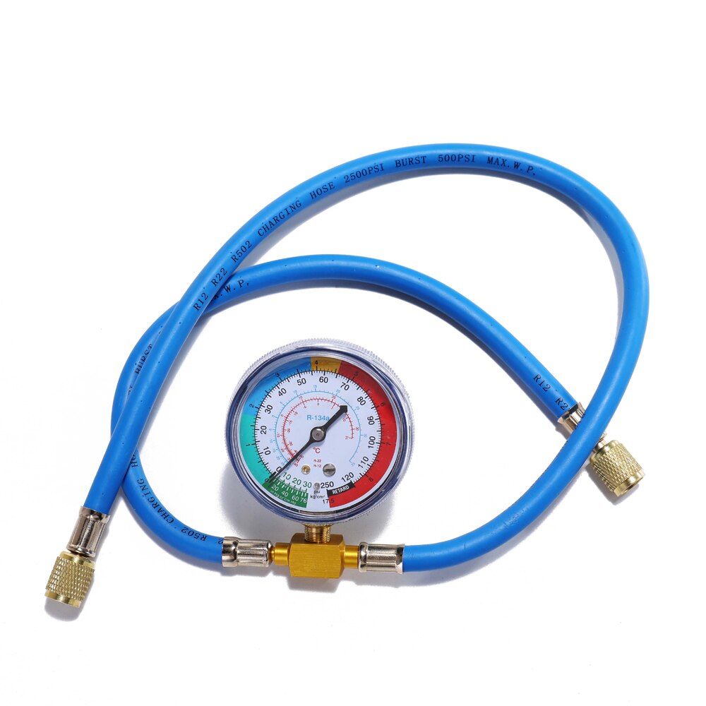 AC R134A Refrigerant Hose Pressure Gauge Kits Car Auto Air Conditioning Refrigerant Recharge Measuring Hose Gauge Kit