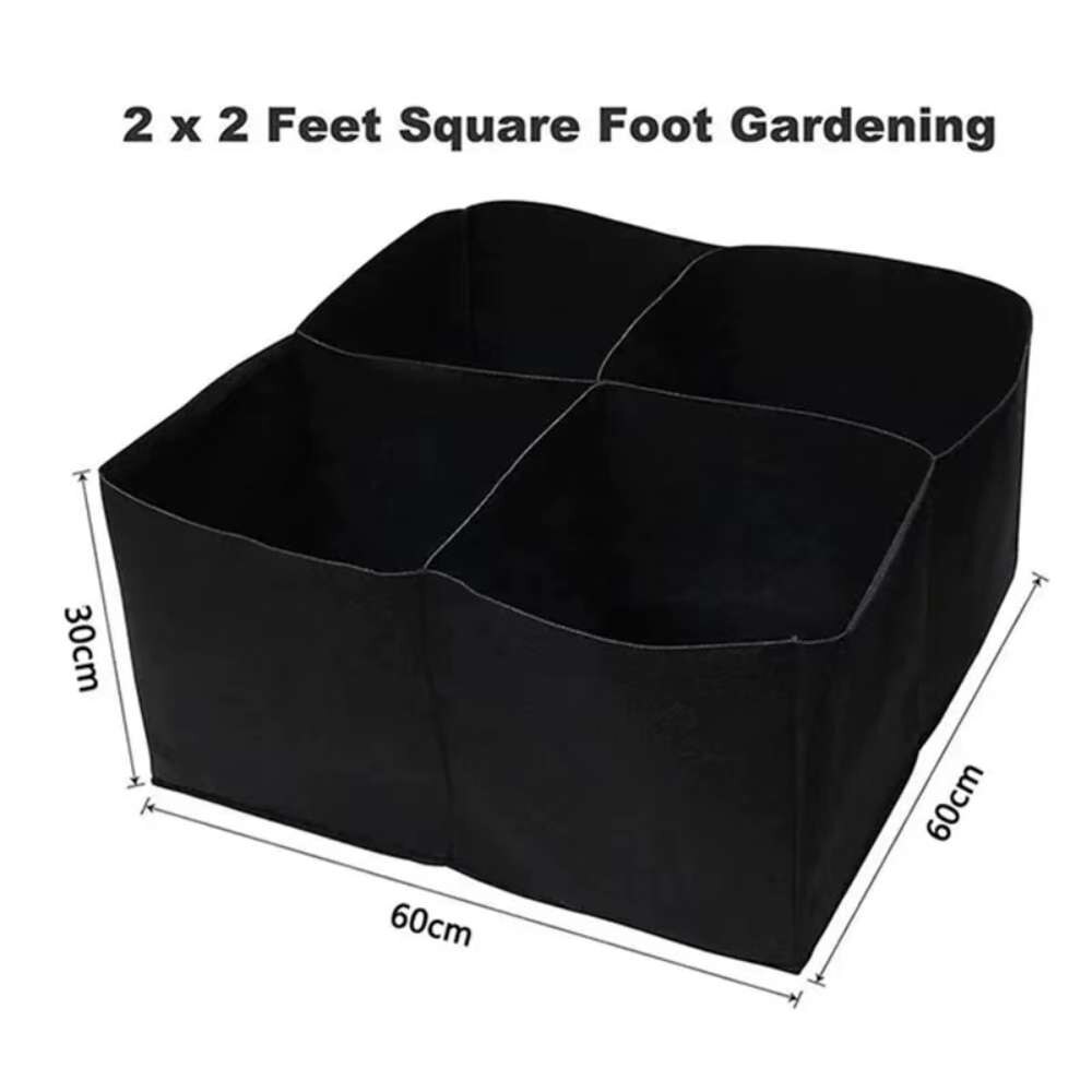 Felt Multi-Grid Square Planting Bag Growing Bags Gardening Pots Flowerpot Moisturizing For Greenhouse Plants Flowers Vegetables