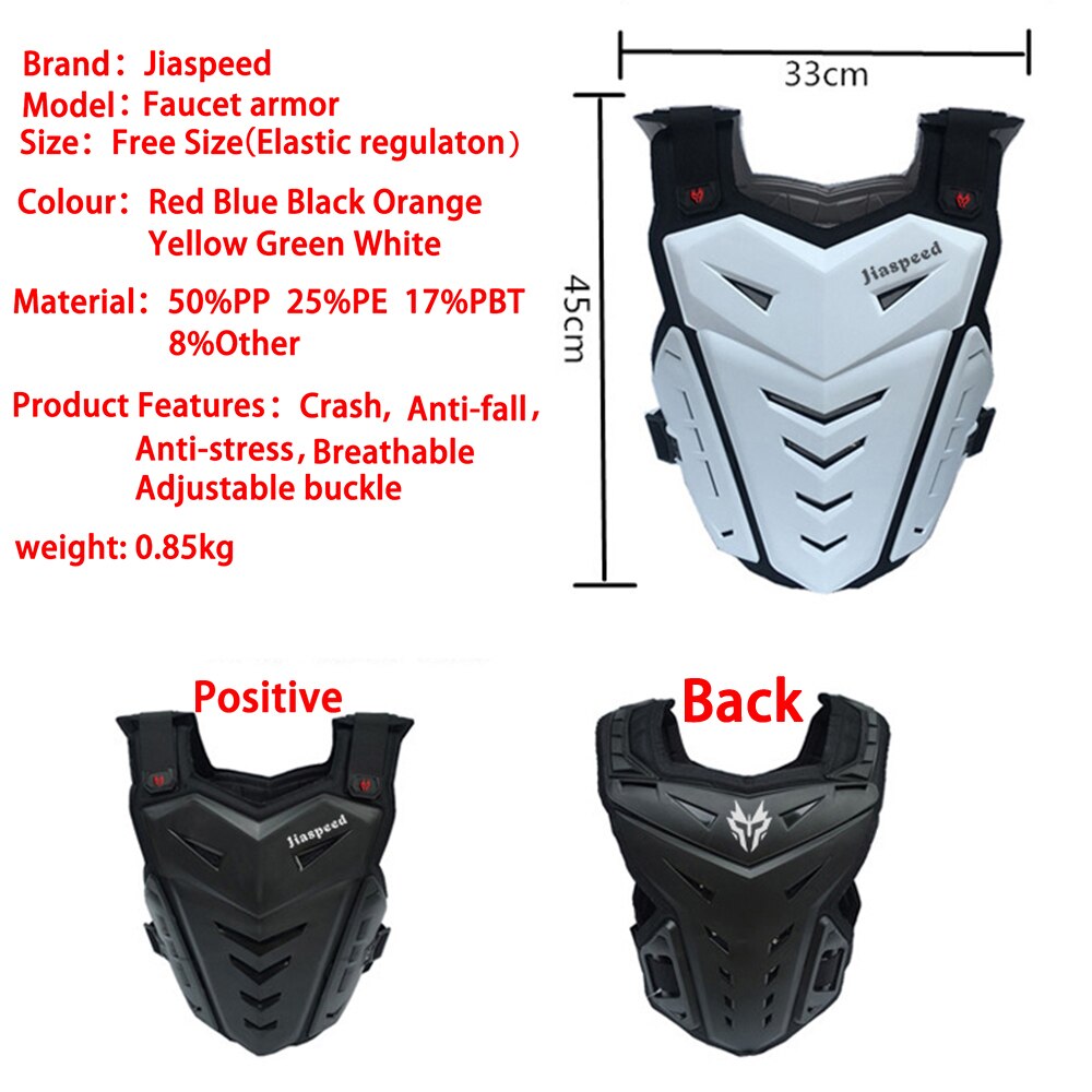 Motorfiets Armor Vest Motorrijden Borst Armor Back Protector Armor Motocross Off-Road Racing Vest