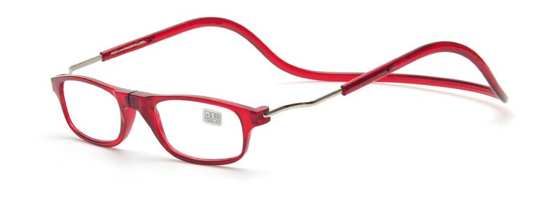 Duoyuanse læsebriller mænd/kvinder anti-træthed magnet foldning praktisk ultralette hyperopi briller til ældre: +200 / 2003hs