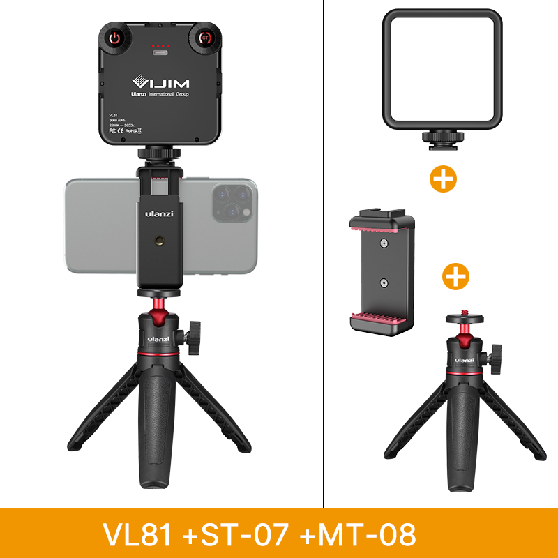 VIJIM VL81 LED Video Light Camera Light 3200-5600K 850LM 6.5W With Cold Shoe Mini Vlog Fill Light 3000mAh Panel Lamp Photography: VL81 kit