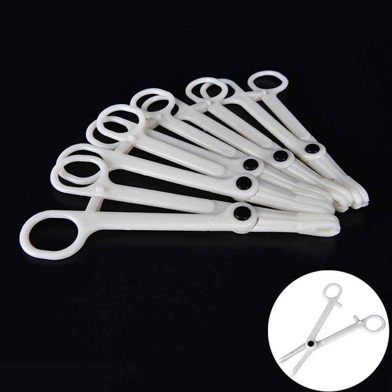 1pcs Piercing Supplies Tool Clamp Disposable Plastic Slotted Round Forcep JB