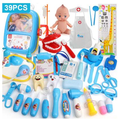 Per bambini medico giocattolo della casa del gioco medico set giocattolo ragazza medico della scatola strumento ragazzo infermiera bambino iniezione stetoscopio strumento di bambino regalo: Radura