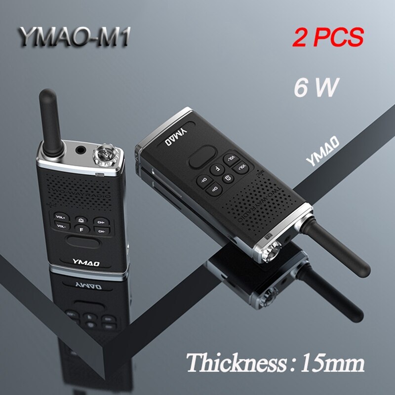 (2 個) YMAO M1 ハンドヘルドトランシーバーポータブルラジオ 6 ワットハイパワー Uhf 懐中電灯ラジオコミュニケー HF トランシーバ