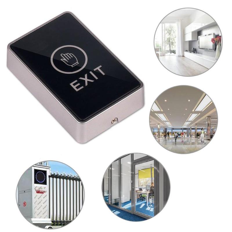 DC 12 V Door Safety Fingerprint Recognition Device Touch Exit Button Infrared Sensor Door Switch for Door Access Control System
