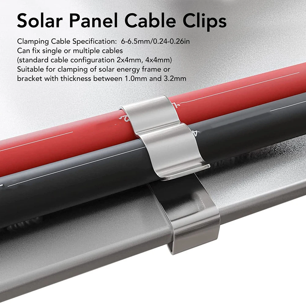 10/30/100 st trådklämmor kabeltrailer solcellspanel trådklämmor klämma organisatör rostfritt stål hanteringssele rep