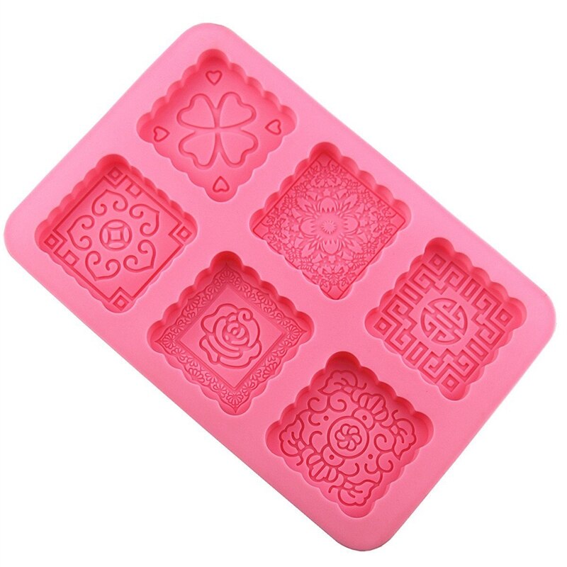 Vierkante Siliconen Mooncake Bakken Mallen Zelfgemaakte Voedsel Ambachten Ambachten Zeep Maken Hand Tool Cakevorm