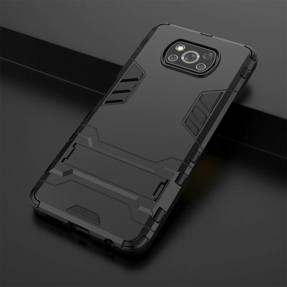 Anello Del Basamento Antiurto Armatura Del Respingente di TPU Coque Copertura Per Xiaomi pocoX3 Poco X3 NFC 6.67 ''Caso Fundas Dura del PC guscio protettivo