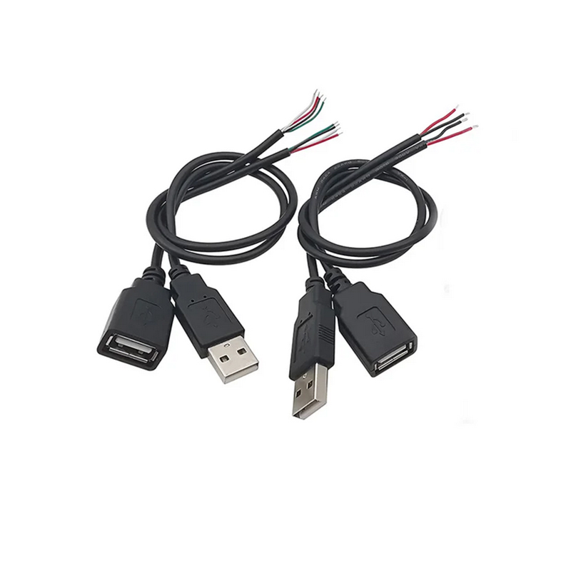 2 Stück 5V USB-Netzteil kabel 2-polig 4-polig USB 2.0a Buchse Stecker Buchse Ladegerät Ladekabel Verlängerung stecker 2,0 m/1m/2m