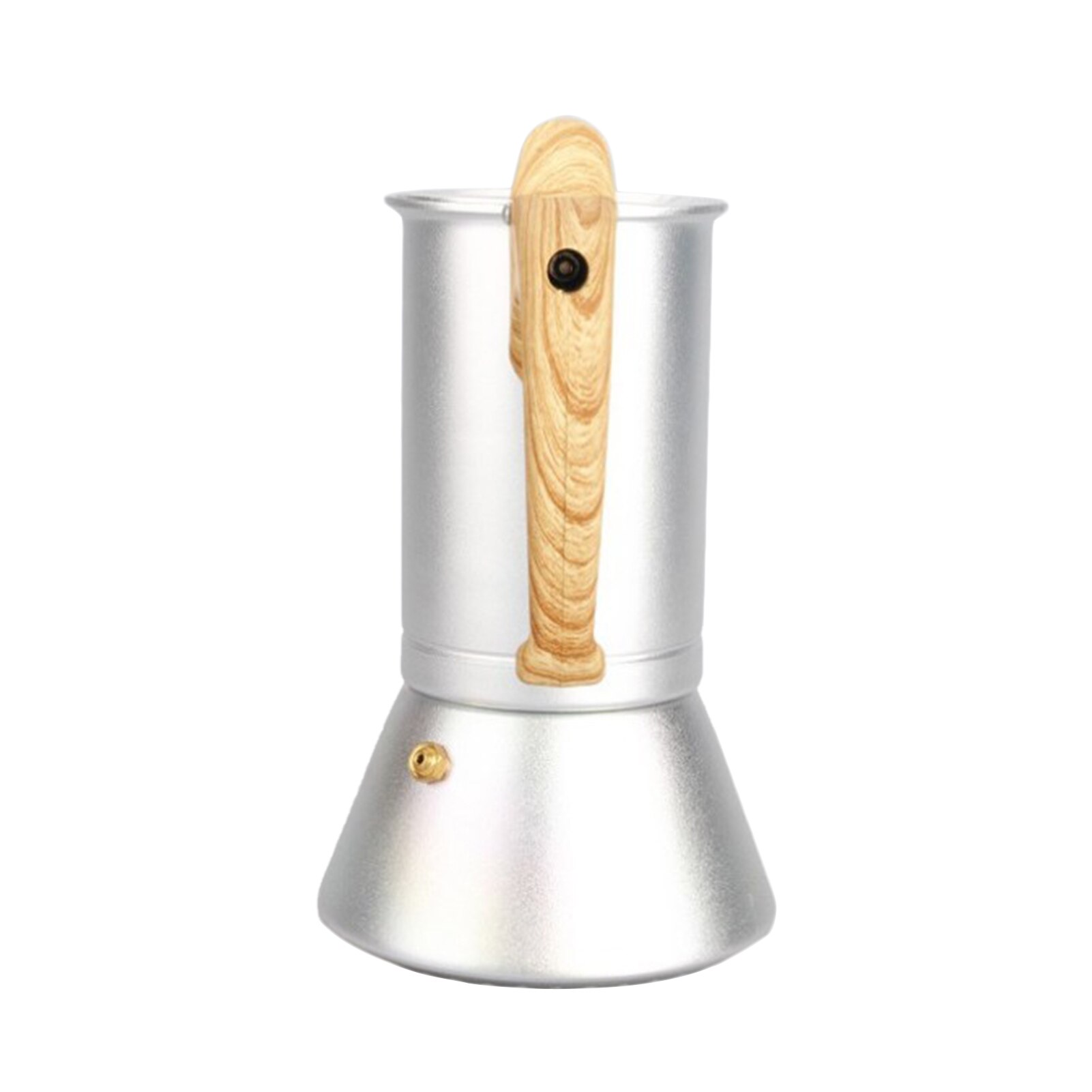 150ml Aluminum Coffee Maker Moka Pot With Wooden Handle Espresso Machine Household Mocha Pot For Gas Stove/Induction Stove