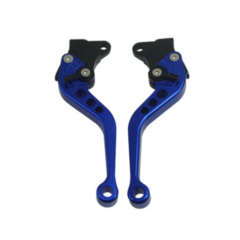 Manija de freno de motocicleta, palanca de freno de tambor de embrague CNC, modificación de motocicleta, juego de manillar ajustable para CG125: Azul